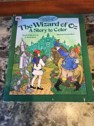 Vintage 1985 A Color And Keep Storybook The Wizard Of Oz Coloring Book