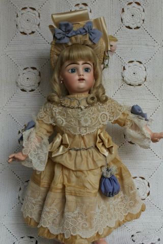Silk Dress And Hat For Antique Baby Doll 22 - 24 .