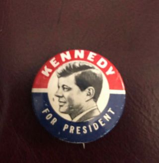 Vintage Kennedy For President Button 1960 Presidency 1 " Size
