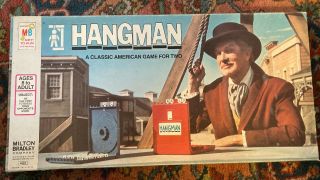 Vintage 1976 Hangman Board Game Milton Bradley Complete,  Vincent Price Box