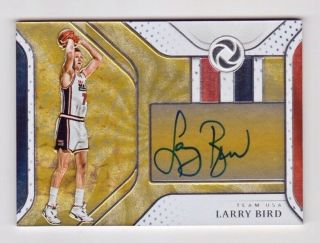 Larry Bird Autograph /25 Team Usa Basketball 2018 - 19 Panini Opulence Auto