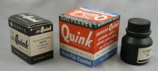 Parker Fountain Pen Vintage Ink - 3 In Package Quink & Vmail Ink