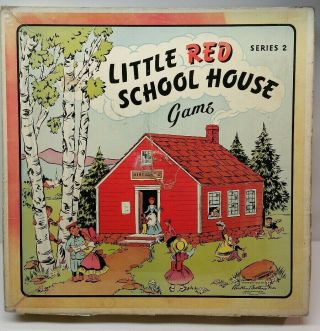 Vintage 1952 Little Red School House Board Game Parker Brothers Collectible