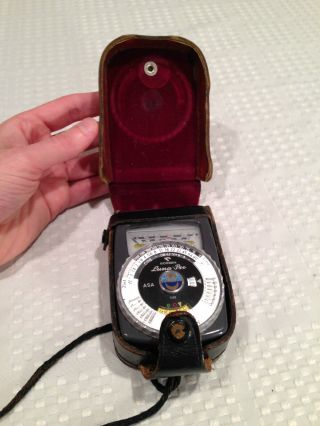 Vintage GOSSEN LUNA PRO Light Meter with Leather Case WEST GERMANY 2
