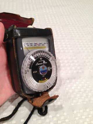 Vintage GOSSEN LUNA PRO Light Meter with Leather Case WEST GERMANY 3