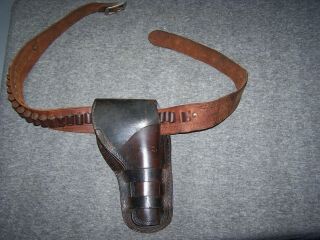 Antique Vintage Old West Cowboy Holster And Gun Belt - - Early George Lawrence