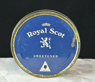 Old Royal Scot Sweetened Black Man Tobacco Tin Empty Vintage Box