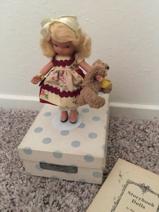 Nancy Ann Doll Vintage Bisque Goldilocks W Bear,  Box And Tag