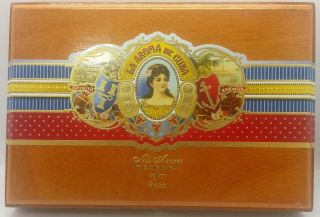 Solid Wood Empty Cigar Box - La Aroma De Cuba - Mi Amor Reserva Beso -