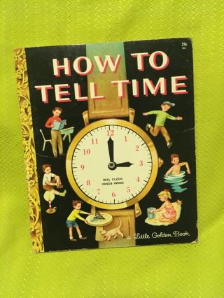 Vtg How To Tell Time,  A Little Golden Activity Book