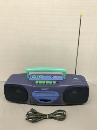 Vintage Sony Cfs - E50 Retro Radio Cassette Recorder Stereo Boombox - Great