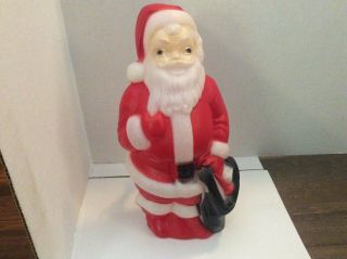 Vintage Santa Blow Mold 13 Inch Empire Plastic 1968 Christmas