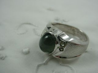 Vintage 1950 ' s Clark & Coombs Sterling Silver Hematite?? Ring sz 7 2
