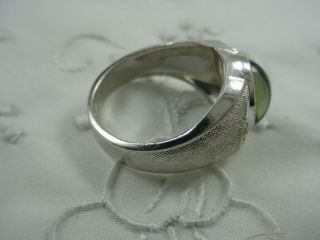 Vintage 1950 ' s Clark & Coombs Sterling Silver Hematite?? Ring sz 7 3