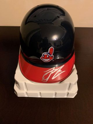 Francisco Lindor Cleveland Indians Signed Mini Helmet