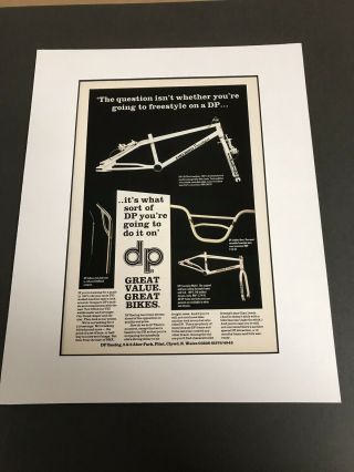 Old School Bmx Mounted Dp Firebird Freestyler Ad Not Reprint This Is Ad