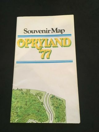 Vintage 1977 Grand Ole Opryland Amusement Park Souvenir Map
