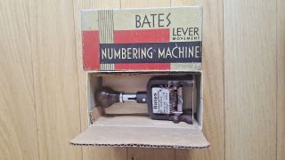 Vintage Bates Lever Movement Numbering Machine