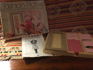 Vintage 1978 Tomy Fashion Rubbing Plates 2508 Clothing Designer Barbie