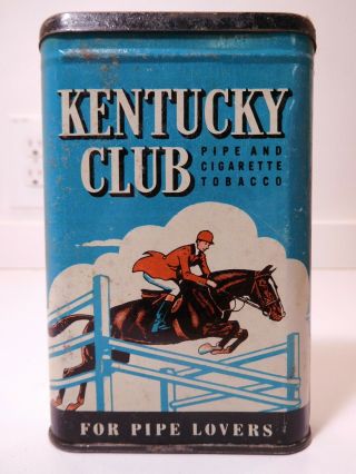 Vintage Kentucky Club Tobacco Tin Can