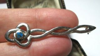 Vintage Jewellery Sterling Silver Signed Celtic Knot Pin Brooch