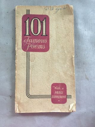 101 Famous Poems With A Prose Supplement - 1929