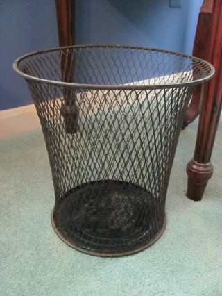 Vintage Industrial Wire Mesh Paper Waste Basket/trash Can - Northwestern Metal Co
