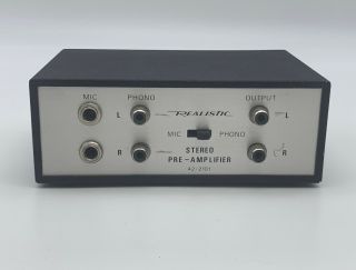 Vintage Realistic 42 - 2101 Stereo Pre - Amplifier Mic & Phono