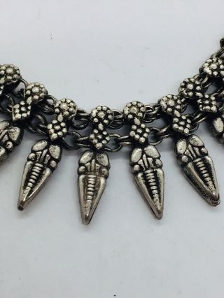 Antique Ethnic Tribal Sterling Silver Hand Made Necklace 2