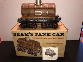 Vintage Jim Beam Railroad Train Tank Car Decanter Jersey & Western Railroad