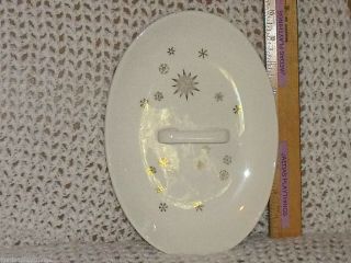 Vintage Gold Snowflake Handled Serving Plate Small Platter 9 