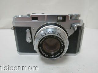Vintage Konica Iii Camera 121538 W/ Konishiroku Hexanon Lens 1:2 F=48mm