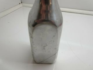 Vintage Retro Style Recycled Heavy Aluminum Metal Milk Bottle Vase Jug 6.  5 "