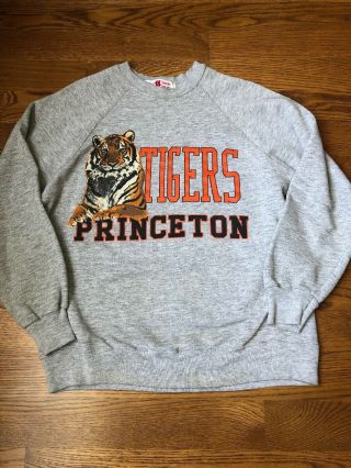 Vintage Princeton Tigers Ivy League Crewneck Sweatshirt 1980s Mens Small Medium