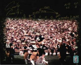 Rudy Ruettiger Signed 8x10 Photo Notre Dame Fighting Irish W/ Play Drawn Out