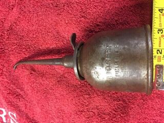 Vintage Oil Can Took With Advertising On It Lioseen Pump Oiler