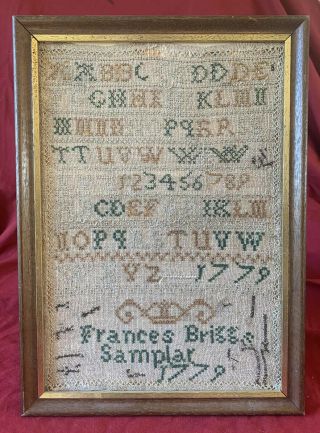 18th Century Needlework Sampler - Frances Briggs 1779