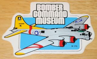 Old Usaf Us Air Force Boeing B - 17 Flying Fortress Bomber Command Museum Sticker