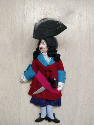 Vintage 1988 Signed Gladys Boalt Christmas Ornament Captain Hook From Peter Pan
