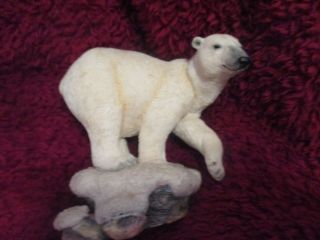 Vintage Hand Crafted Hand Painted Polar Bear Figurine Country Artists Numbered