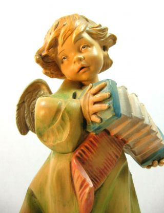 Fontanini Angel Figurine Christmas Cherub Concertina Vintage 1991 Dep Italy 8 "