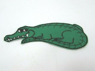 Vintage Alligator Applique Patch Sew On 31604 Green Gator