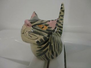 A Vintage Studio Pottery Cat - Signed - C 1960 ?