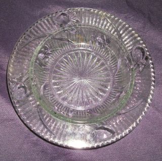 Vintage Pressed Glass Ash Tray 5.  75 "