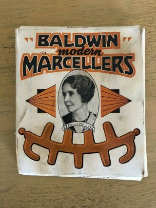 Baldwin Modern Marcellers Rubber Hair Wavers Curlers Vintage
