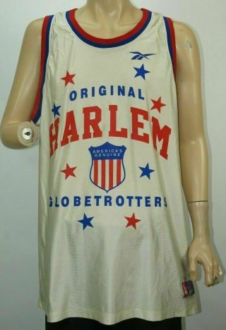 Rare Vintage Harlem Globetrotters 27 Mens White Basketball Jersey Xl Reebok