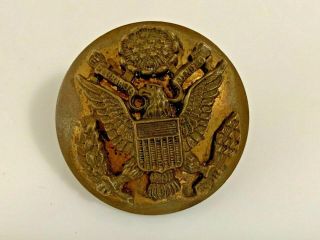 Vintage Brass Us Military Army Hat Pin Badge W Eagle E Pluribus Unum.  By Uris