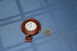 Vintage Condor Quartz Pocket Watch In Leather Case