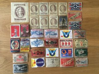 Vintage Matchbox Labels - Various Countries,  Finland,  Norway,  Holland