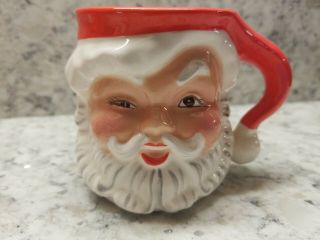 Vintage Napco Winking Santa Claus Ceramic Christmas Mug Japan Kdx244 X 6
